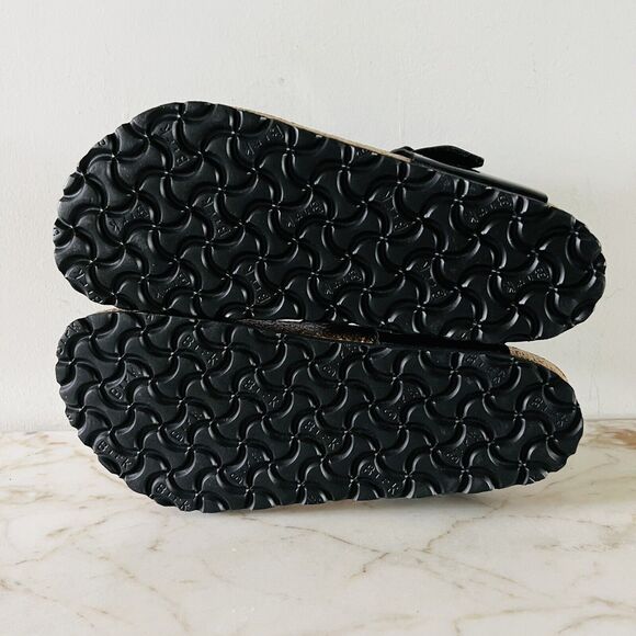 BIRKENSTOCK Gizeh Shiny Black Birko-Flor Slide Slippers - 37 EU - Picture 10 of 11